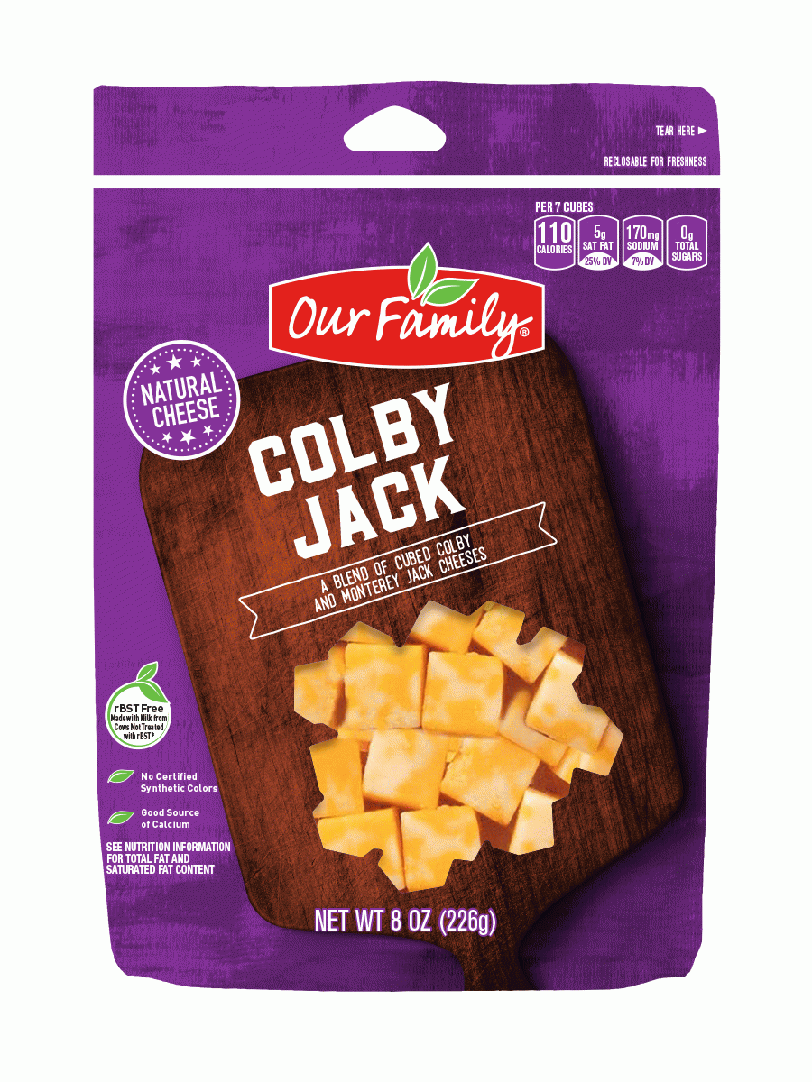 Our Family Natural colby jack cheese cubes Full-Size Picture